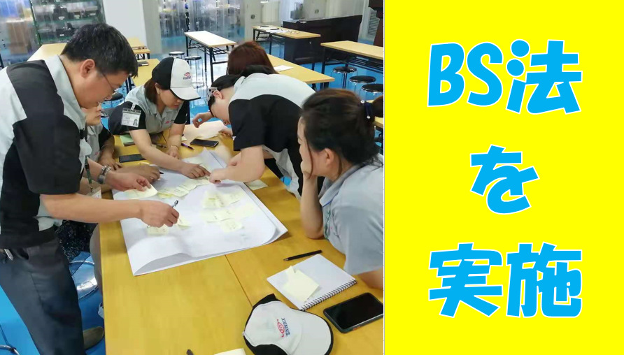 中国でBS法を実施した。（練習）The BS method was implemented in China. (practice)
