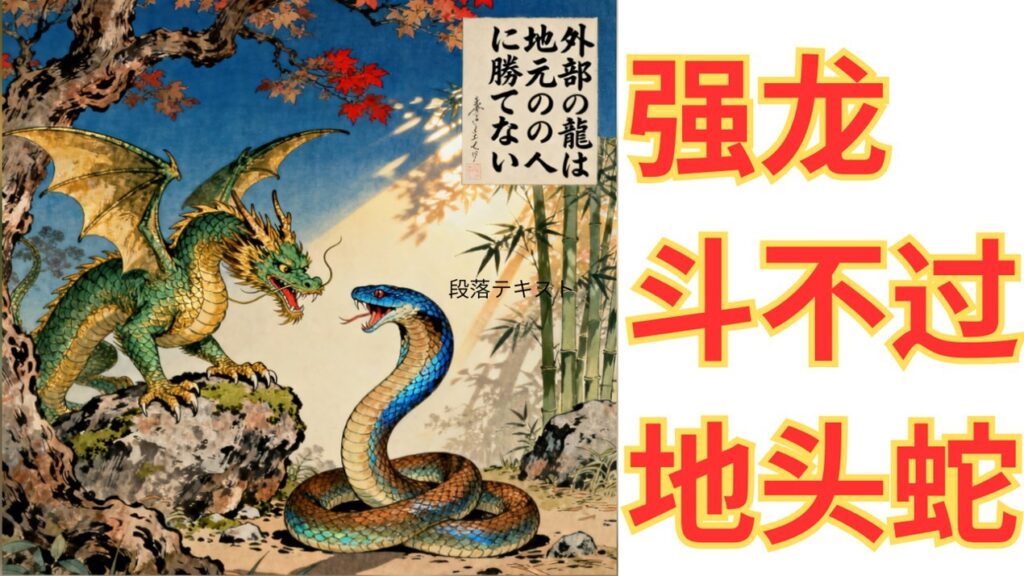 强龙斗不过地头蛇（外部の龍は地元のヘビに勝てない）