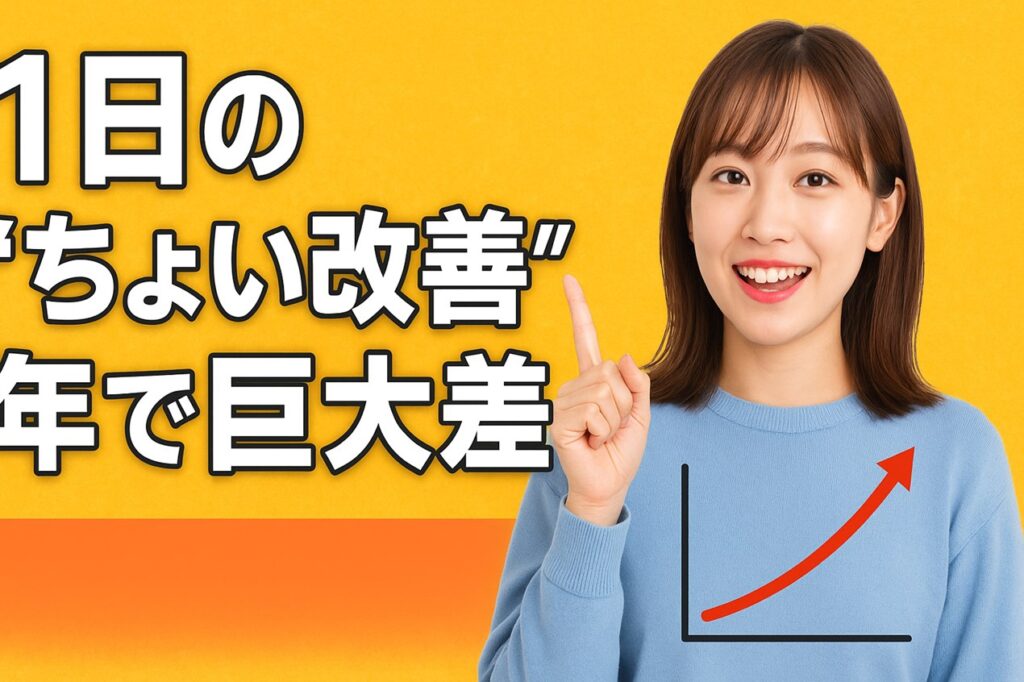 一日一箇所改善したら、一年で大きな差がでてくる。