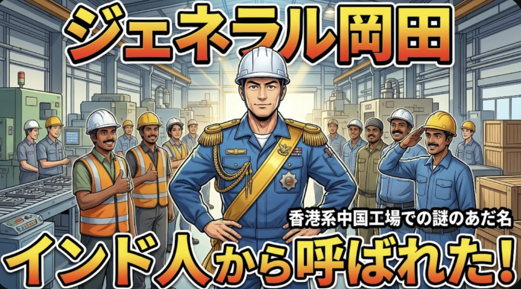 香港系中国工場でインド人上司からジェネラル岡田とよばれた。冗談だと思うがどういう意味？